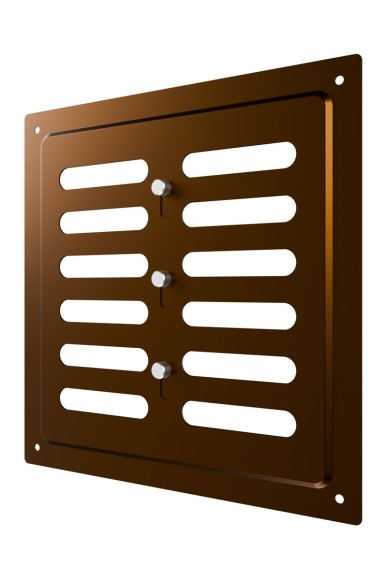 Решетка вентиляционная MER регулируемая 200х200 окрашенная сталь Metallic brown ERA