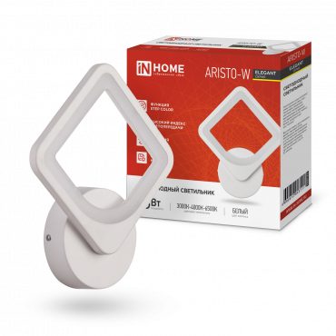 4690612043111 Светильник сд ELEGANT ARISTO-W 15Вт 230В 3000-6500K 1200Лм STEP COLOR белый IN HOME