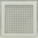 Решетка на магнитах серии РП-200 квадратная 200x200 мм металлическая белая (крупный цветок)  (RAL 9003)