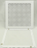 Решетка на магнитах серии РП-150 квадратная 150x150 мм металлическая белая (крупный цветок)  (RAL 9003)