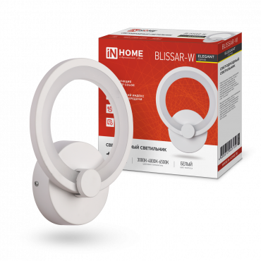 4690612043159 Светильник сд ELEGANT BLISSAR-W 15Вт 230В 3000-6500K 1200Лм STEP COLOR белый IN HOME
