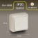 Б0053735 Выключатель Intro Quadro 2-101-02 одноклавишный 10А-250В, IP20, ОУ, слоновая кость