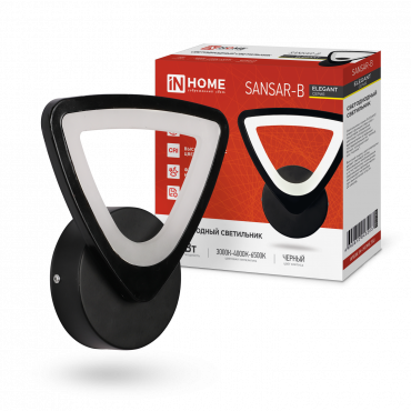4690612043203 Светильник сд ELEGANT SANSAR-B 15Вт 230В 3000-6500K 1200Лм STEP COLOR черный IN HOME