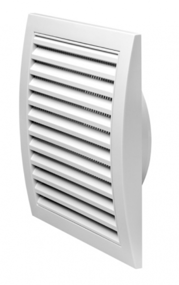 Решетка вентиляционная квадратная Europlast ND15 c фланцем 150 мм