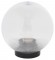 Садово-парковый светильник ЭРА НТУ 02-60-202 шар прозрачный призма на опору / кронштейн IP44 Е27 max60Вт d200mm