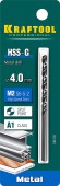 KRAFTOOL HSS-G, 4.0 х 75 мм, сталь P6M5, сверло по металлу (29651-4)