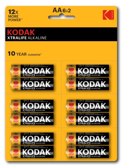 Б0038794 Батарейки Kodak LR6-12BL perforated (6x2BL) XTRALIFE Alkaline [KAA-2x6 perf] (144/576/18432)