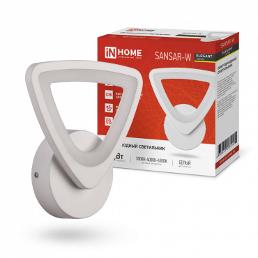 4690612043210 Светильник сд ELEGANT SANSAR-W 15Вт 230В 3000-6500K 1200Лм STEP COLOR белый IN HOME