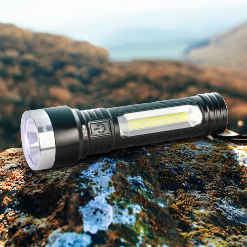 Б0052743 Светодиодный фонарь ЭРА  UA-501 универсальный, аккумуляторный, COB+LED, 5 Вт, резина