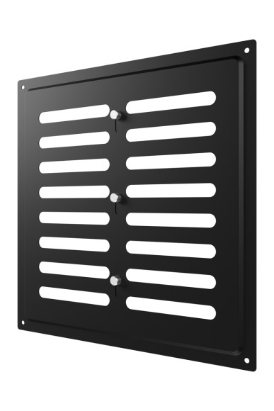 Решетка вентиляционная MER регулируемая 250х250 окрашенная сталь Black ERA