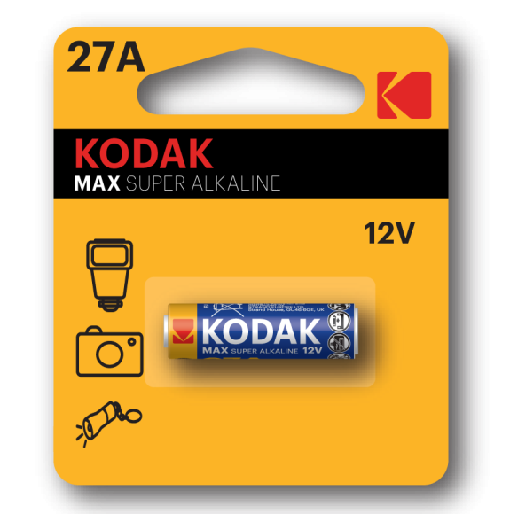Б0047482 Батарейка Kodak 27A-1BL MAX SUPER Alkaline [K27A-1, GP27A, MN27] (60/240/28800)