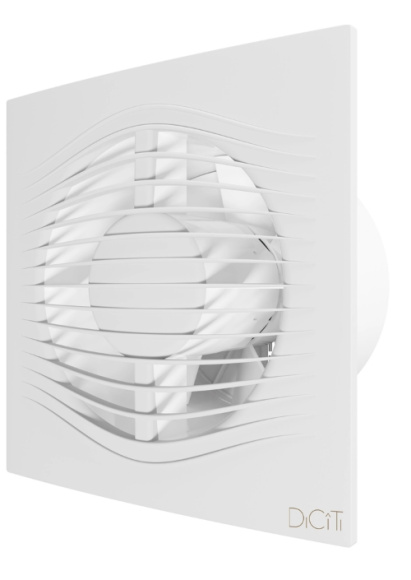 SLIM 5C Matt white Вентилятор накладной SLIM D125 обратный клапан Matt white DICITI