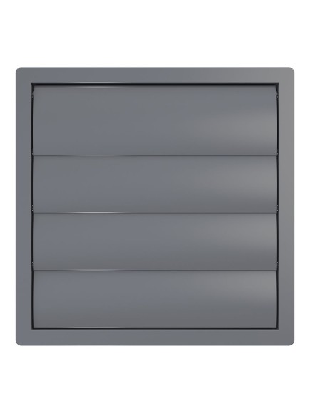 Выход стенной КФ фланец D355 жалюзи 410x410 ASA Gray ERA