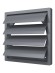 Выход стенной КФ фланец D355 жалюзи 410x410 ASA Gray ERA