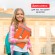 Папка-портфель пластиковая BRAUBERG "JOY", А4 (330х245х35 мм), 13 отделений, с окантовкой, оранжевая, 227975