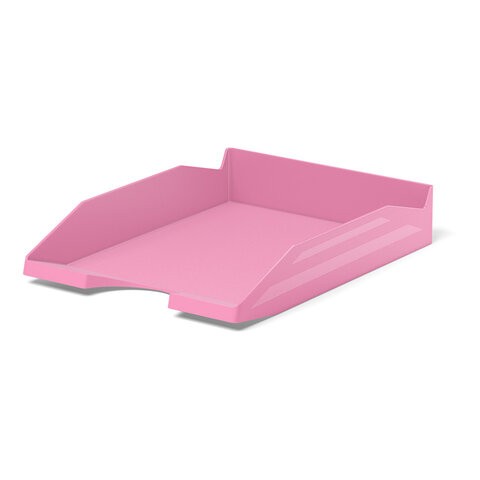 Лоток горизонтальный для бумаг ERICH KRAUSE "Office-Pastel" (346х254х61мм), розовый,, 55542