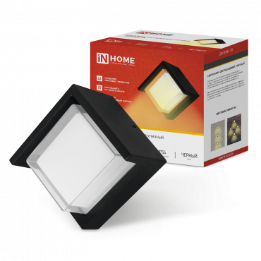 4690612051987 Светильник уличный сд ДБУ ROMB-1230BL 12Вт 3000К IP54 черный IN HOME