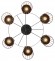 Светильник подвесной (подвес) Rivoli Anemon 5062-206 6 х E27 40 Вт лофт - кантри
