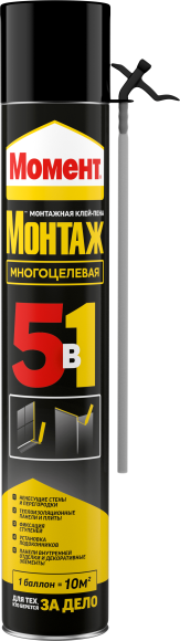 3003647 Пена монтажная Момент 3003647 Монтаж Клей-пена 5в1 750 мл.