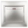 Б0030034 1-102-03 Intro Выключатель с подсветкой, 10А-250В, IP20, СУ, Plano, алюминий (10/200/2400)