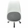 Кресло стул BRABIX "Eames MG-310 CH", хром, пластик белый, ткань серая, 532924