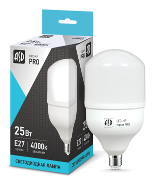 Лампа сд LED-HP-PRO 25Вт 230В E27 4000К 2250Лм ASD