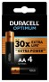 Б0056020 Батарейки Duracell 5014061 АА алкалиновые 1,5v 4 шт. LR6-4BL Optimum (4/64/16000)