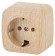 Б0036108 3-202-11 Intro Розетка 2P+E Schuko, 16А-250В, IP20, ОУ, Polo, сосна (16/320/3840)