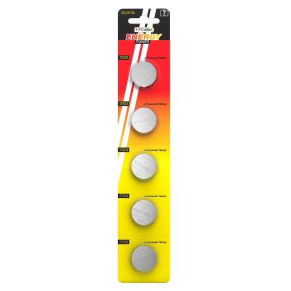 C0034062 Батарейки Трофи CR2450-5BL ENERGY POWER Lithium (100/1000/32000)