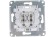 Выключатель одноклавишный проходной с подсветкой (вкл/выкл из 2-мест) Schneider Electric Glossa белый GSL000163