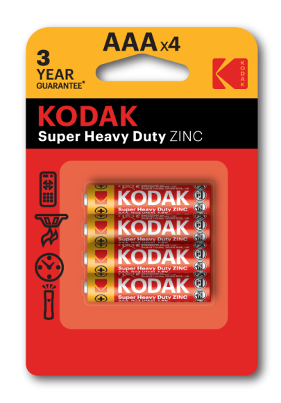 Б0005118 Батарейки Kodak R03-4BL SUPER HEAVY DUTY Zinc [K3AHZ-4] (48/240/54000)