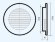 Вентиляционная пластиковая наружная решетка ЭРА (ERA) 10РКН D 130 с фланцем D 100 светло-серая