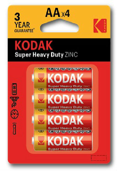 Б0005119 Батарейки Kodak R6-4BL SUPER HEAVY DUTY Zinc [KAAHZ-4] (80/400/26400)