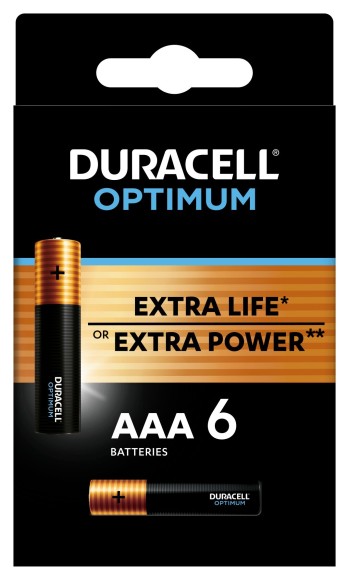 Б0056023 Батарейки Duracell 5014066 ААА алкалиновые 1,5v 6 шт. LR03-6BL Optimum (6/48/24192)