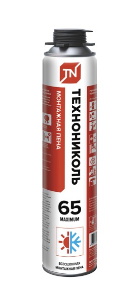 528370 Пена монтажная Технониколь 528370 MAXIMUM профессиональная 65 всесезонная