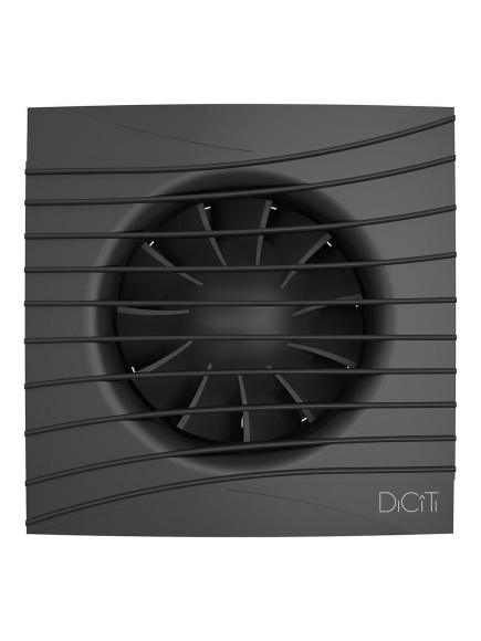 SILENT 5C Matt Black Вентилятор накладной SILENT D125 обратный клапан Matt black DICITI