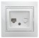 Б0027619 Розетка Intro Plano 1-302-01 телефонная RJ11, IP20, СУ, белый