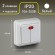 Б0053766 Выключатель Intro Quadro 2-105-01 двухклавишный с подсветкой, 10А-250В, IP20, ОУ, белый